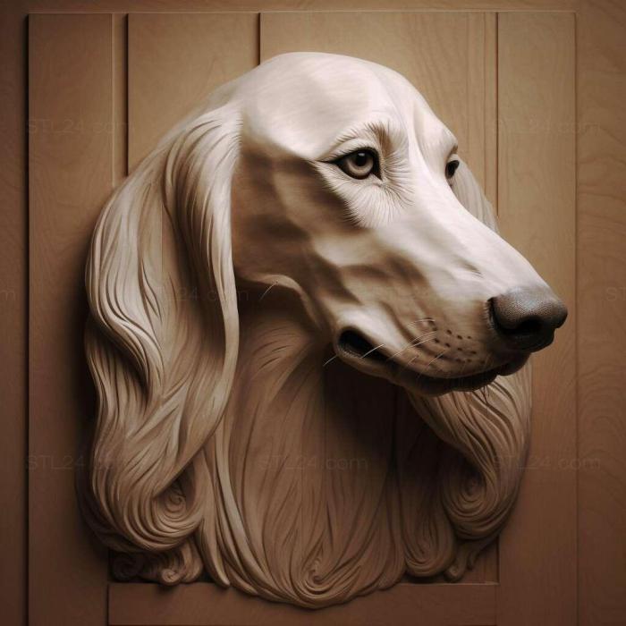 Nature and animals (st Saluki dog 1, NATURE_1077) 3D models for cnc
